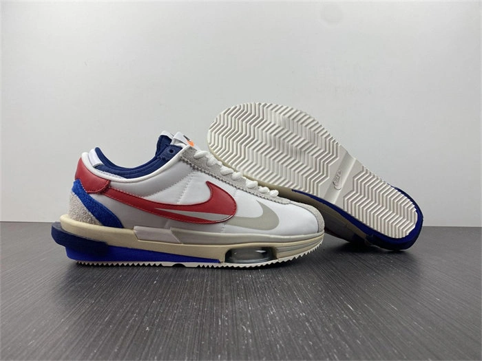 Nike Cortez 4.0 Sacai White University Red Blue Cozy 5219