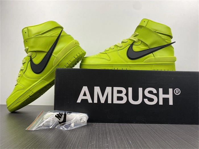 Nike Dunk High AMBUSH Flash Lime CU7544- ZipUp 4837